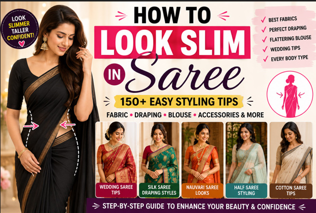 How To Look Slim In Saree