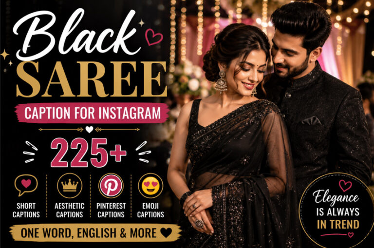 Black Saree Caption For Instagram